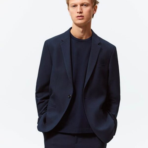 Linen blend cropped waistcoat