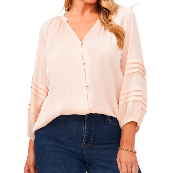 Trendy Plus Size Pintucked Blouse