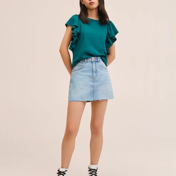 Frills cotton t-shirt