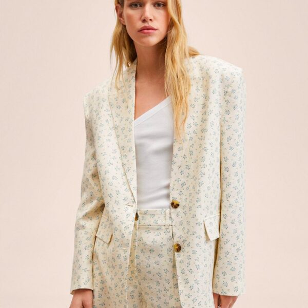 Oversize linen blazer